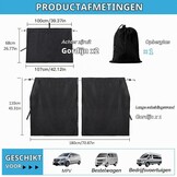 ZATOOTO Scheidingsgordijnen auto set van 3, inkijkbescherming, achterruitgordijn, autogordijnen, campergordijn voor reizen, kamperen, dutje, slapen, groot 180 x 110 cm - Maat 180 x 110 cm