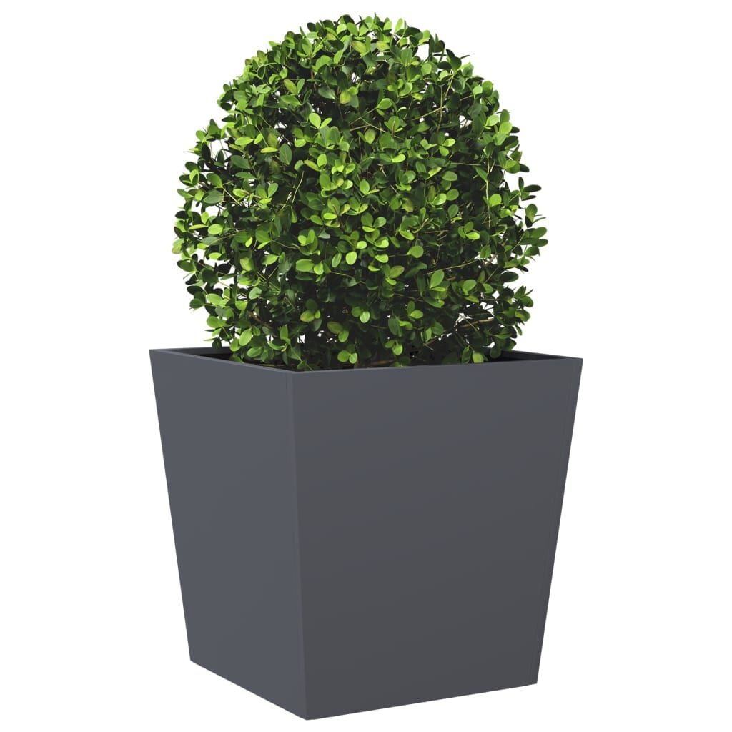 vidaXL Plantenbakken 2 st 50x50x50 cm staal antracietkleurig