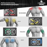 ALPHASKIN® Premium push-up board set I push-up handvatten home workout I 9 in 1 push up board I home gym I fitnessapparatuur voor thuis