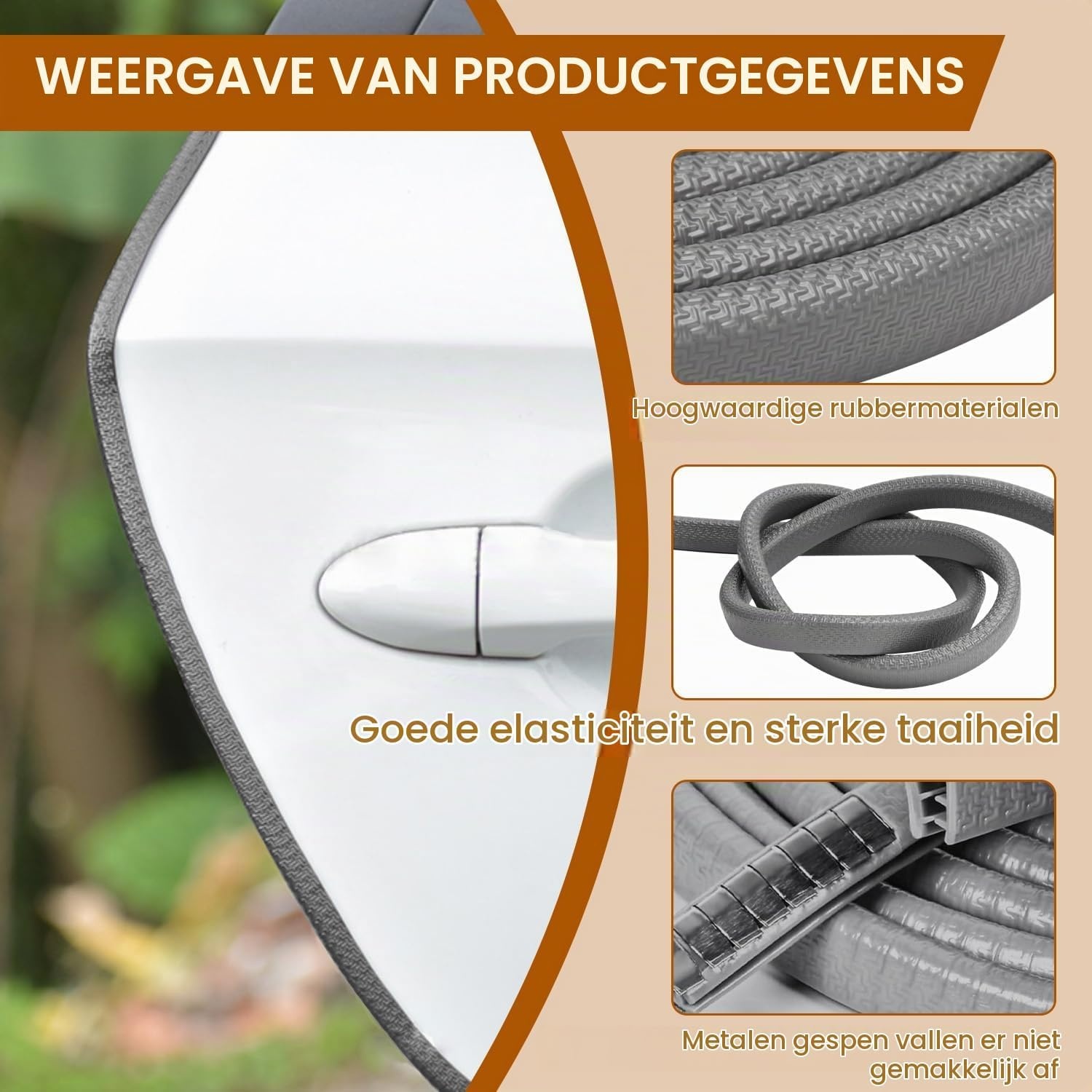 Randbeschermer voor plaatmetaal, rubberen klembereik 1-2 mm, metalen randbeschermingsprofiel voor scherpe randen. Geschikt voor auto's, plaatbewerking, botenbouw, knutselprojecten, 5M(5, Grijs, 2mm)
