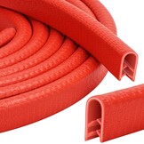 Randbeschermer voor plaatmetaal, rubberen klembereik 1-2 mm, metalen randbeschermingsprofiel voor scherpe randen. Geschikt voor auto's, plaatbewerking, botenbouw, knutselprojecten, 5M(5, Grijs, 2mm)