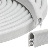 Randbeschermer voor plaatmetaal, rubberen klembereik 1-2 mm, metalen randbeschermingsprofiel voor scherpe randen. Geschikt voor auto's, plaatbewerking, botenbouw, knutselprojecten, 5M(5, Grijs, 2mm)