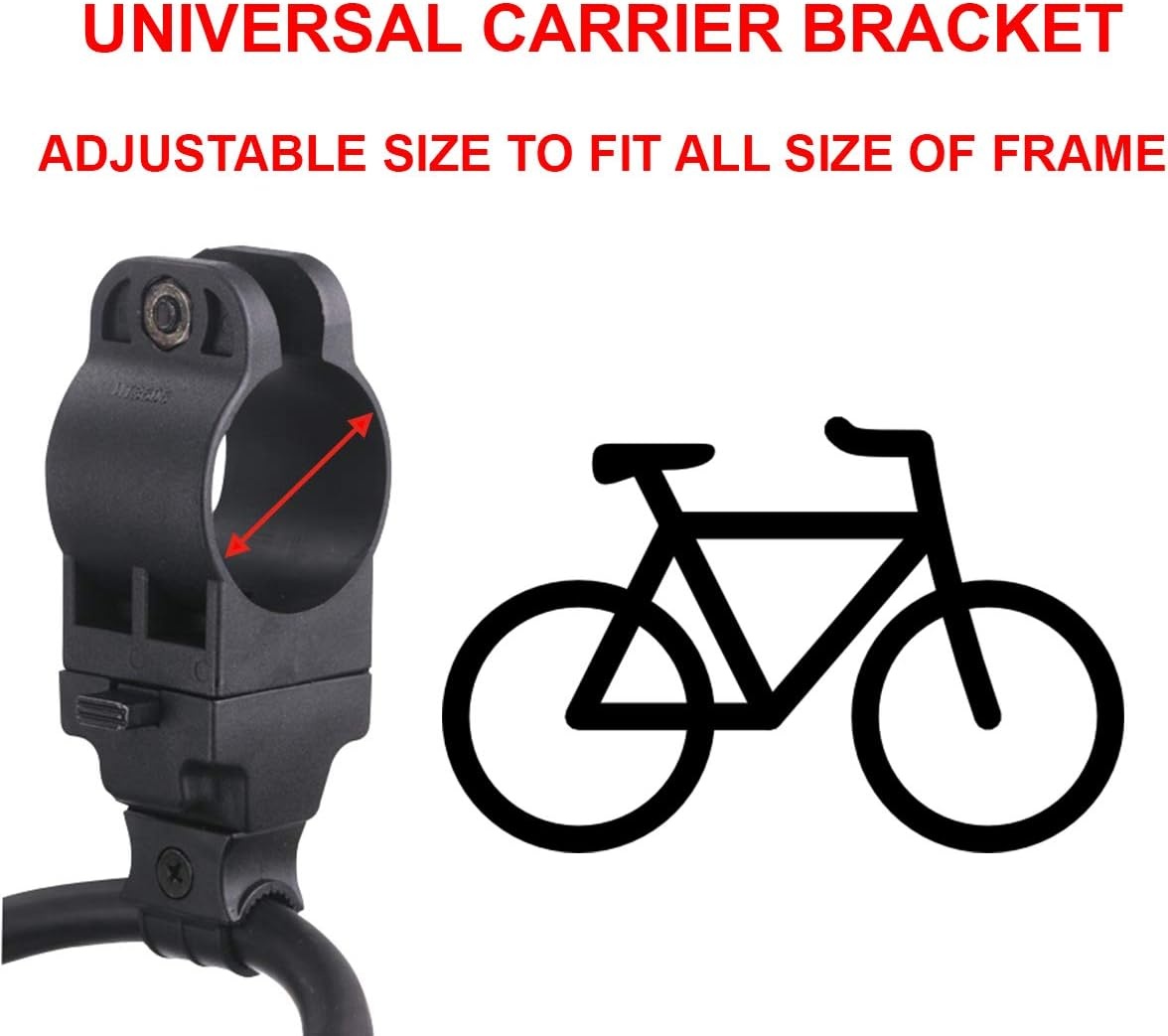 Master Lock 8350EURDPRO Universele draagbeugel voor fietsslot, Zwart, van 6 tot 10 mm