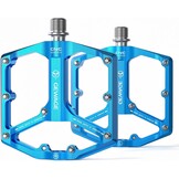 GEWAGE Bicycle Pedals for Road Bike/Mountain Bike, 3 Bearings, CNC Machined, 9/16 inch, Flat Pedals, with Detachable Non-Slip Pins
