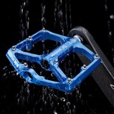 GEWAGE Bicycle Pedals for Road Bike/Mountain Bike, 3 Bearings, CNC Machined, 9/16 inch, Flat Pedals, with Detachable Non-Slip Pins