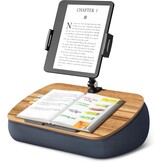 Tabletkussenhouder met verstelbare arm, compatibel met iPad, Kindle, mobiele telefoon (4,7-13 inch), schootbureau om handsfree te lezen in bed, bank (grijs)
