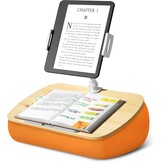 Tabletkussenhouder met verstelbare arm, compatibel met iPad, Kindle, mobiele telefoon (4,7-13 inch), schootbureau om handsfree te lezen in bed, bank (grijs)