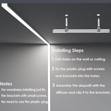 Besseto 10 x led-U-profiel, 1,5 m, aluminium, melkafdekking, eindkappen, houder - Maat 10 x 1.5m U Shape