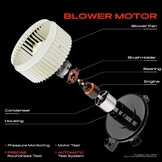 Frankberg Kachelventilator voor Honda Civic VIII en CR-V III en Jeep Wrangler III - 12V 2-Pin