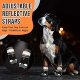 SlowTon Hondenschoenen, pootbescherming, 4 stuks, ademende hondenschoenen, outdoor, met antislipzool, verstelbare reflecterende klittenbandsluiting, hondenlaarzen voor kleine, middelgrote en grote