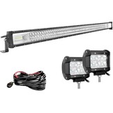 Willpower LED-balk 132 cm 52 inch 675 W Koplamp 10 cm 4 inch 18 W Werklamp Lichtstrip Met Bekabeling 12 V 24 V voor Terreinwagen Auto Tractor Vrachtwagen 4 x 4 Boot ATV