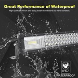 Willpower LED-balk 132 cm 52 inch 675 W Koplamp 10 cm 4 inch 18 W Werklamp Lichtstrip Met Bekabeling 12 V 24 V voor Terreinwagen Auto Tractor Vrachtwagen 4 x 4 Boot ATV
