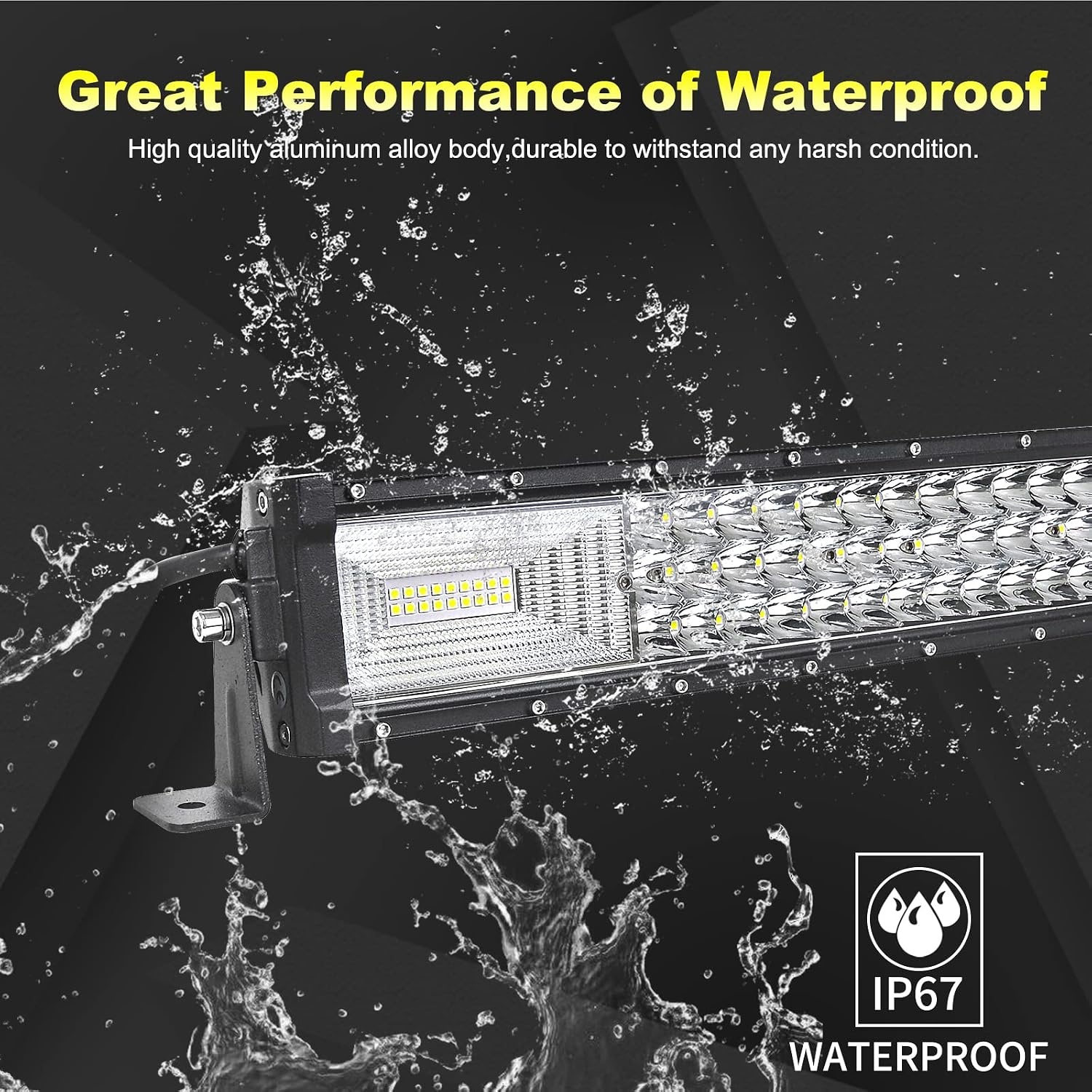 Willpower LED-balk 132 cm 52 inch 675 W Koplamp 10 cm 4 inch 18 W Werklamp Lichtstrip Met Bekabeling 12 V 24 V voor Terreinwagen Auto Tractor Vrachtwagen 4 x 4 Boot ATV
