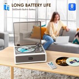 CAHAYA CD-speler met Bluetooth 5.4 en afstandsbediening voor huishoudelijk gebruik - desktop cd-speler ingebouwde dual hifi-sound-luidspreker en 3600 mAh-batterij - ideale cadeaukeuze