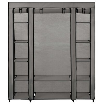 Kledingkast met Vakken & Stangen 150x45x176cm Grijs (58% Korting)