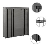 Kledingkast met Vakken & Stangen 150x45x176cm Grijs (58% Korting)