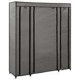 Kledingkast met Vakken & Stangen 150x45x176cm Grijs (58% Korting)