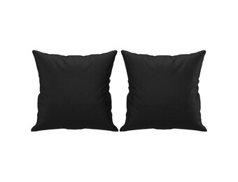Sierkussens Kunstleer Zwart 40x40 cm (2 stuks) - 54% Korting