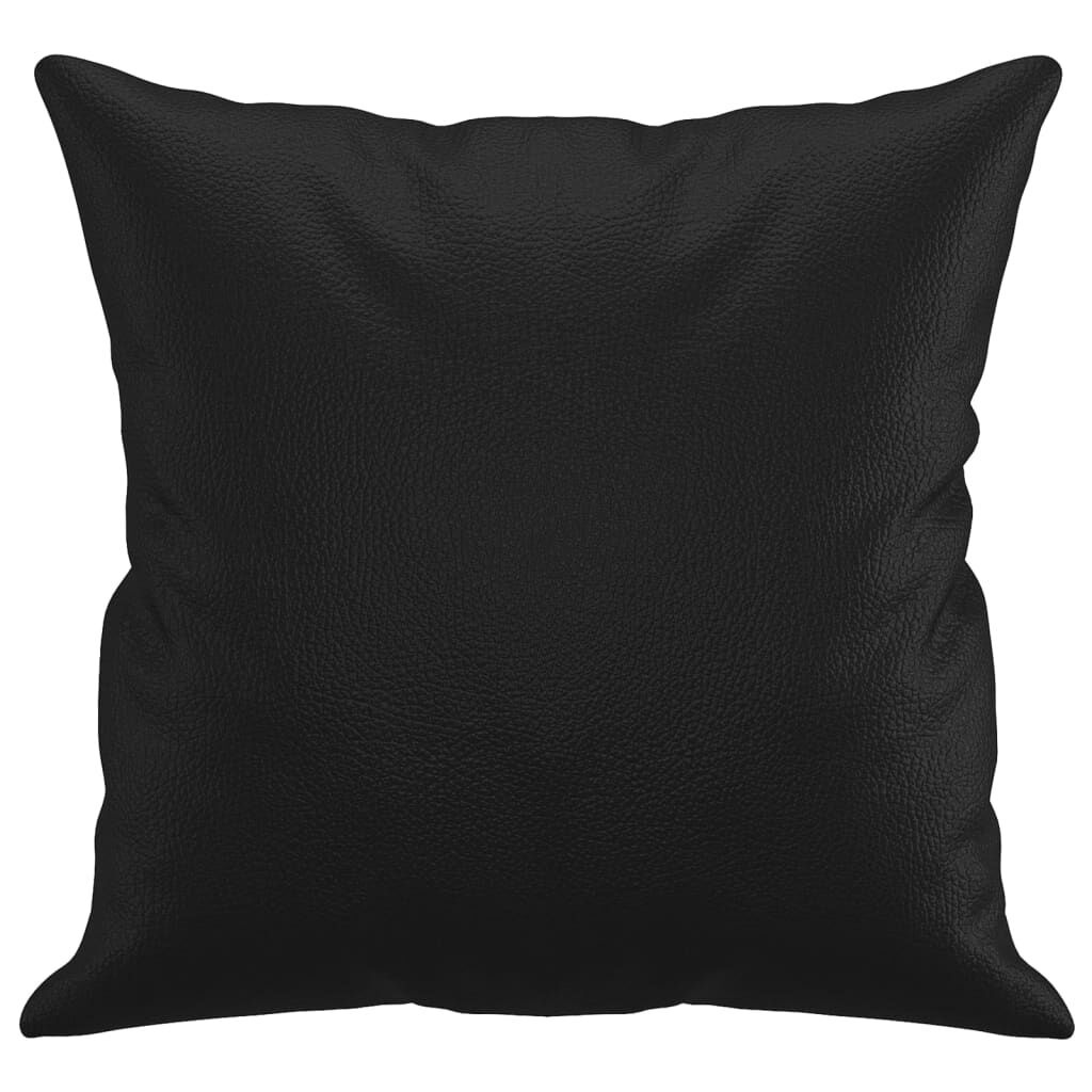 Sierkussens Kunstleer Zwart 40x40 cm (2 stuks) - 54% Korting