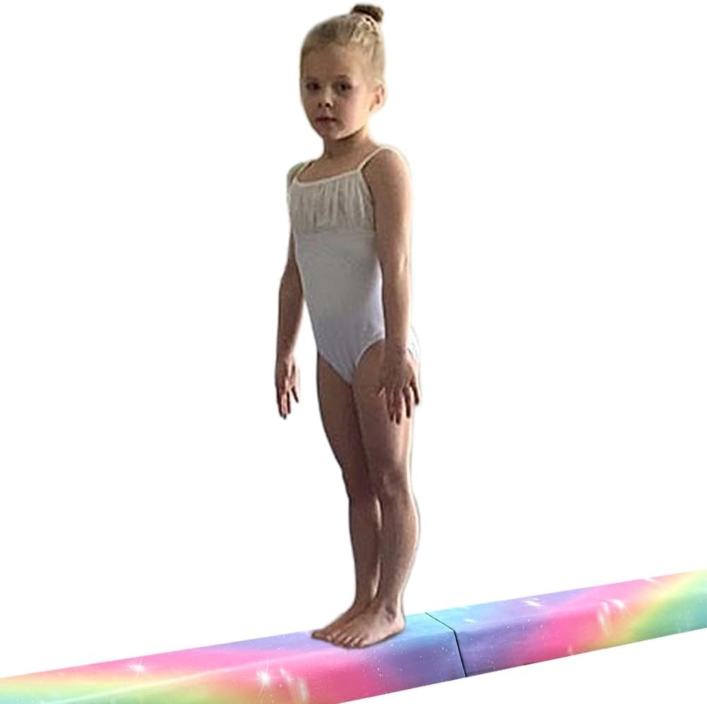 HomeSun zweefbalk, 240 cm, opvouwbaar, balansbalk, gymnastiekbalk, oefening, fitness, training, turnen voor thuis