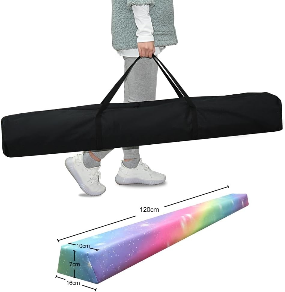 HomeSun zweefbalk, 240 cm, opvouwbaar, balansbalk, gymnastiekbalk, oefening, fitness, training, turnen voor thuis