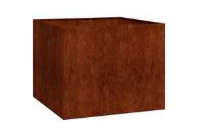 Roestige Plantenbak Staal 100x100x80 cm - 34% Korting