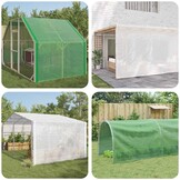 vidaXL Leno dekzeil 260 g/m² 2x4 m wit