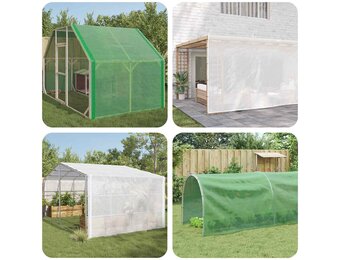 vidaXL Leno dekzeil 260 g/m² 2x4 m wit