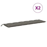 VidaXL Tuinbankkussens 2 stuks Donkergrijs - 46% Korting!