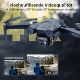 4K GPS Drone X10 PRO: 90 Min Vliegtijd & 3 Accu's - 34% Korting