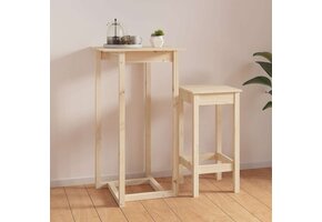 Bartafel Massief Grenenhout 60x60x110 cm - 40% Korting