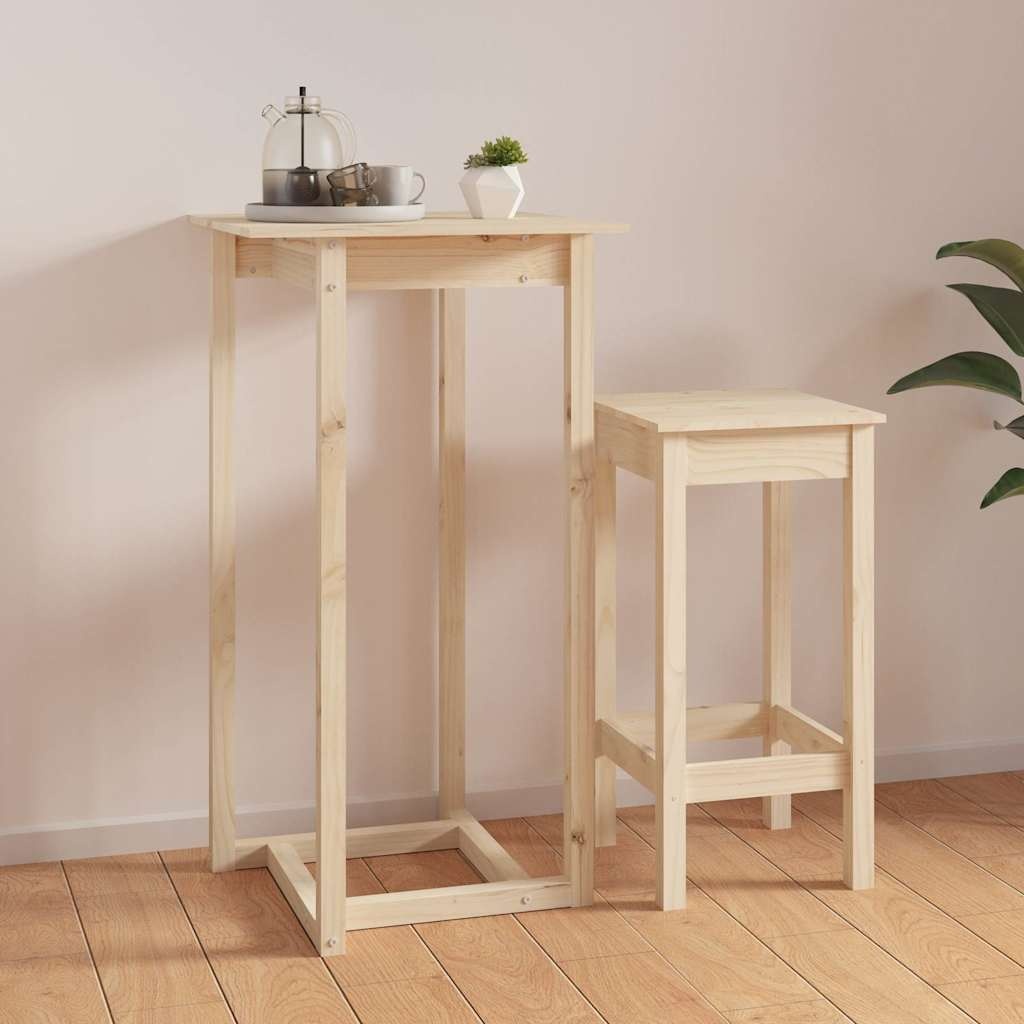 Bartafel Massief Grenenhout 60x60x110 cm - 34% Korting