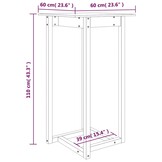 Bartafel Massief Grenenhout 60x60x110 cm - 34% Korting