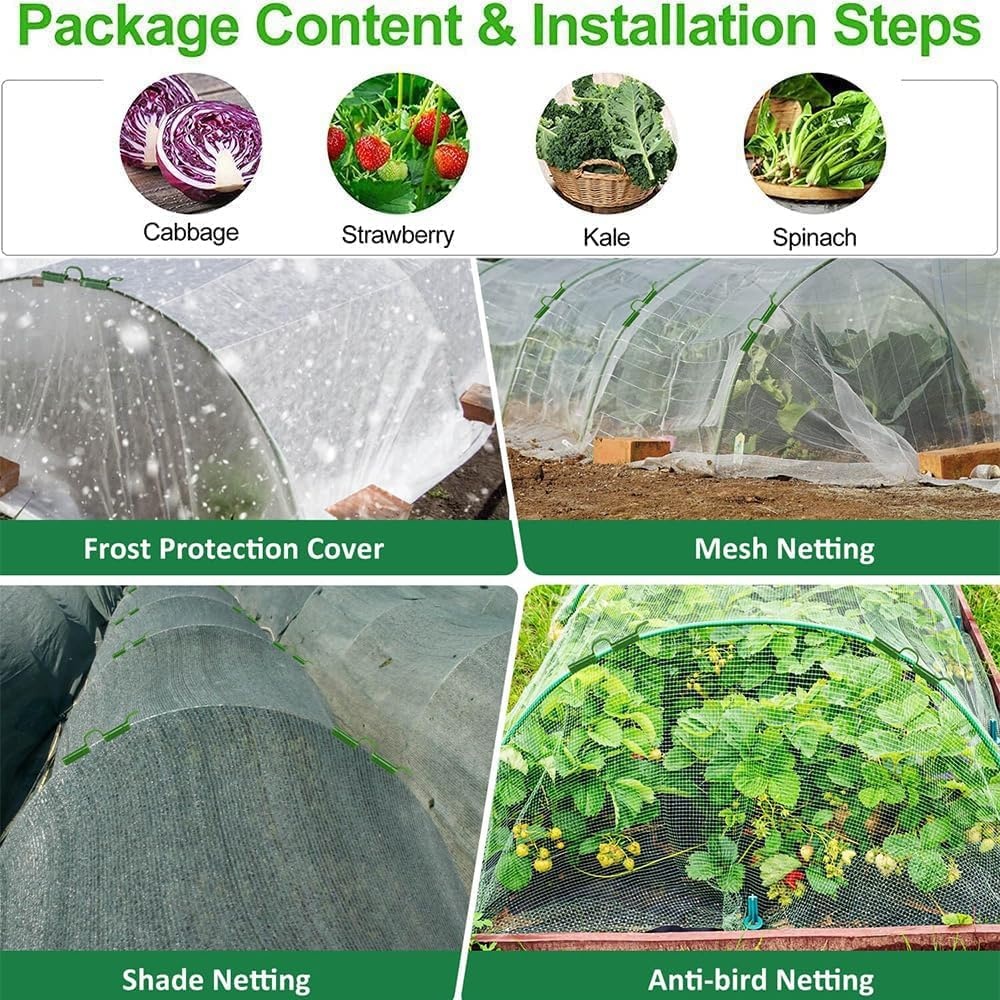 50x Tunnelbogen voor Verhoogd Bed & Plantentunnel - Glasvezel (6mm)