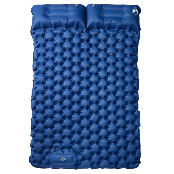 2-persoons Zelfopblaasbaar Kampeermatras met Kussens - Marineblauw (34% Korting)