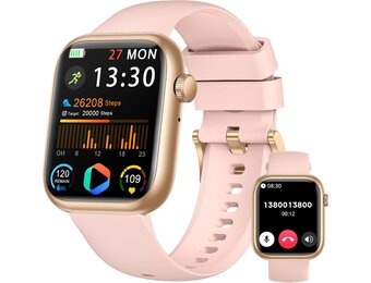 Smartwatch met 1,83" HD Scherm, 120+ Sportmodi, Roze (27% Korting)