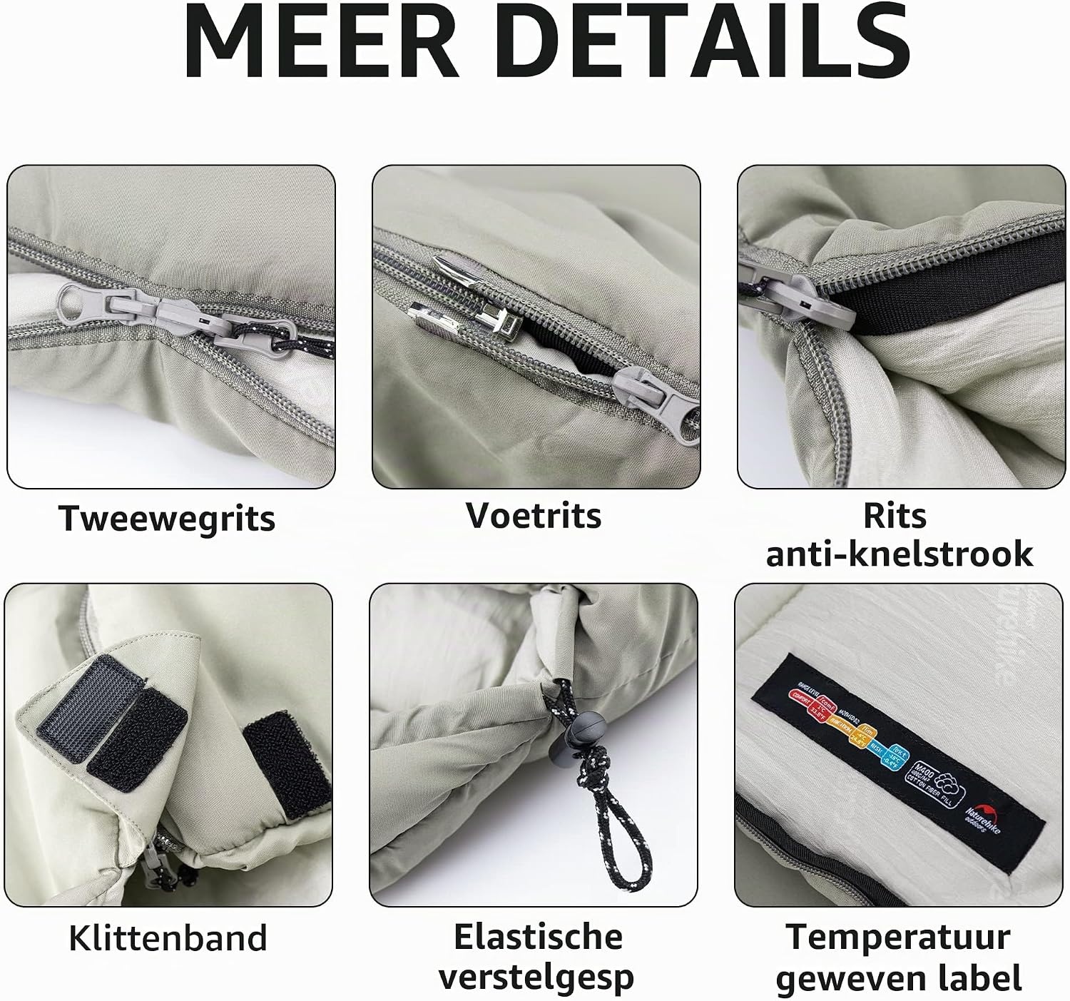 3-Seizoenen Slaapzak Rechthoekig - Lichtgewicht & Waterdicht (-33%)