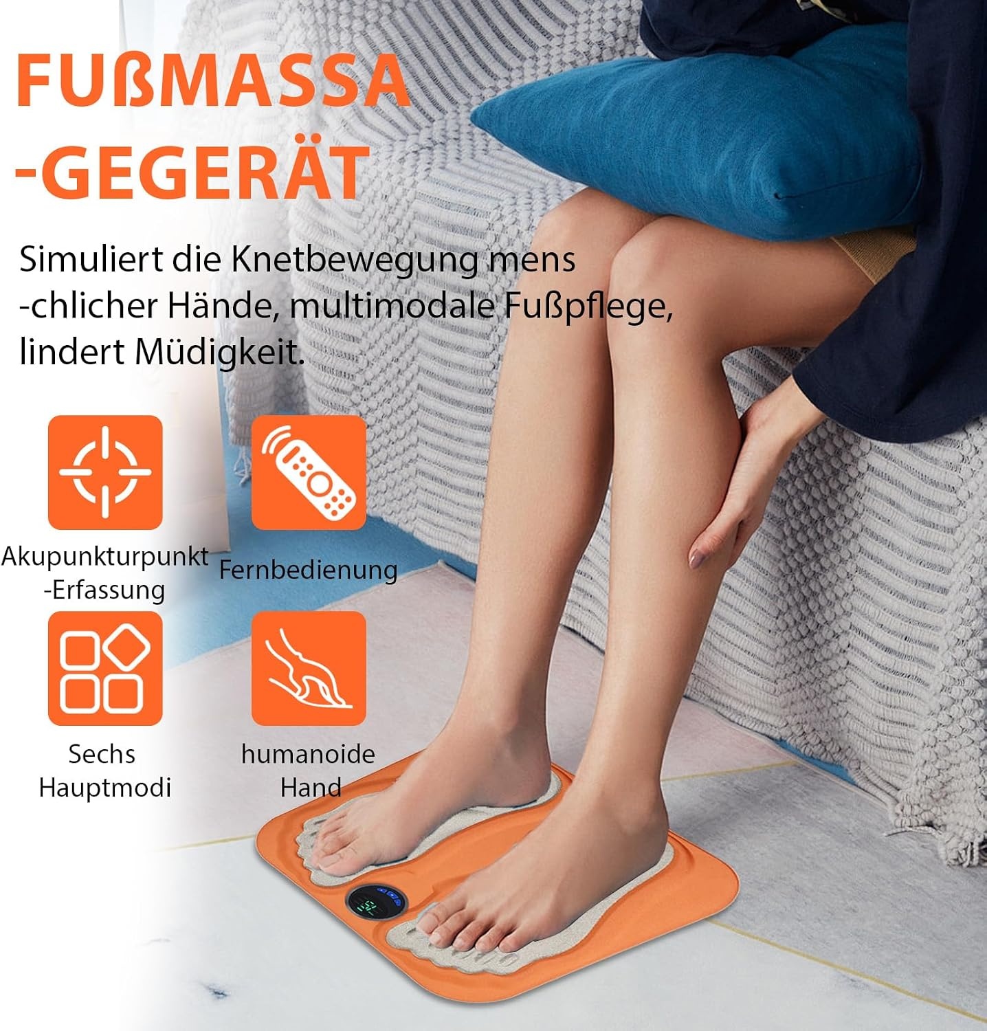 Voetmassageapparaat met 3D Dieptemassage & 6 Modi - 33% Korting