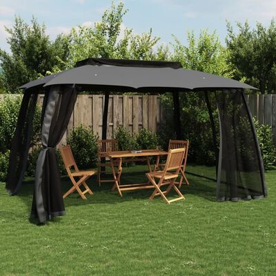 vidaXL Prieel 3,93x2,93m Antraciet - 35% Korting