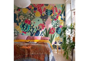 Zelfklevend Cactus Fotobehang - Modern Wanddecor (240x250 cm) - 29% Korting