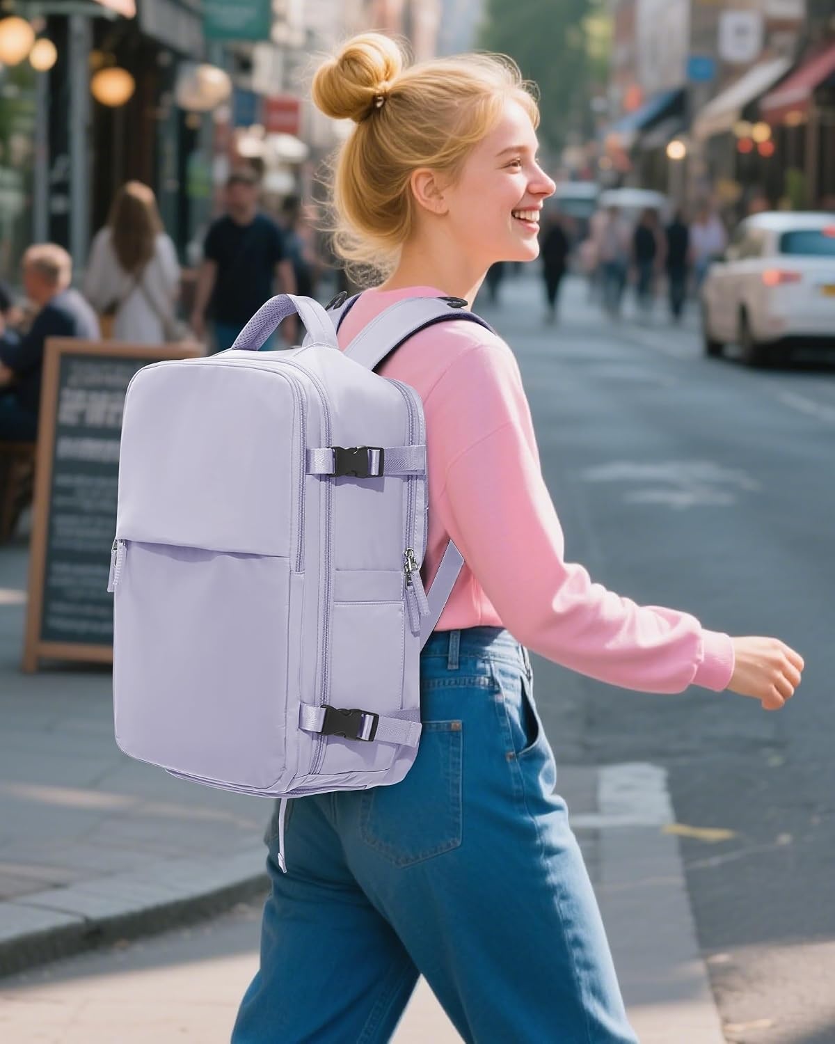 Handbagage Rugzak 40x30x20cm met Vacuüm Pomp - 33% Korting!