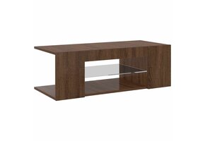 Tv-meubel met LED Verlichting - Bruin Eiken (61% Korting)