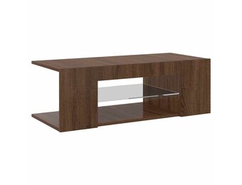 Tv-meubel met LED 90x39x30cm - Bruin Eiken (57% Korting)