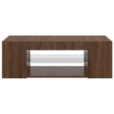 Tv-meubel met LED 90x39x30cm - Bruin Eiken (57% Korting)