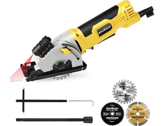 Mini Cirkelzaag 580W - 33% Korting! Ideaal voor Hout, Tegels & Metaal