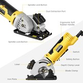 Mini Cirkelzaag 580W - 33% Korting! Ideaal voor Hout, Tegels & Metaal