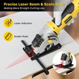 Mini Cirkelzaag 580W - 33% Korting! Ideaal voor Hout, Tegels & Metaal