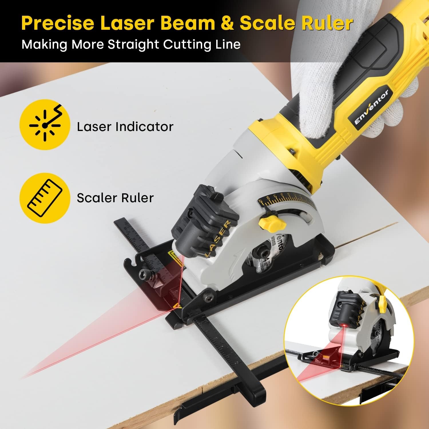Mini Cirkelzaag 580W - 33% Korting! Ideaal voor Hout, Tegels & Metaal