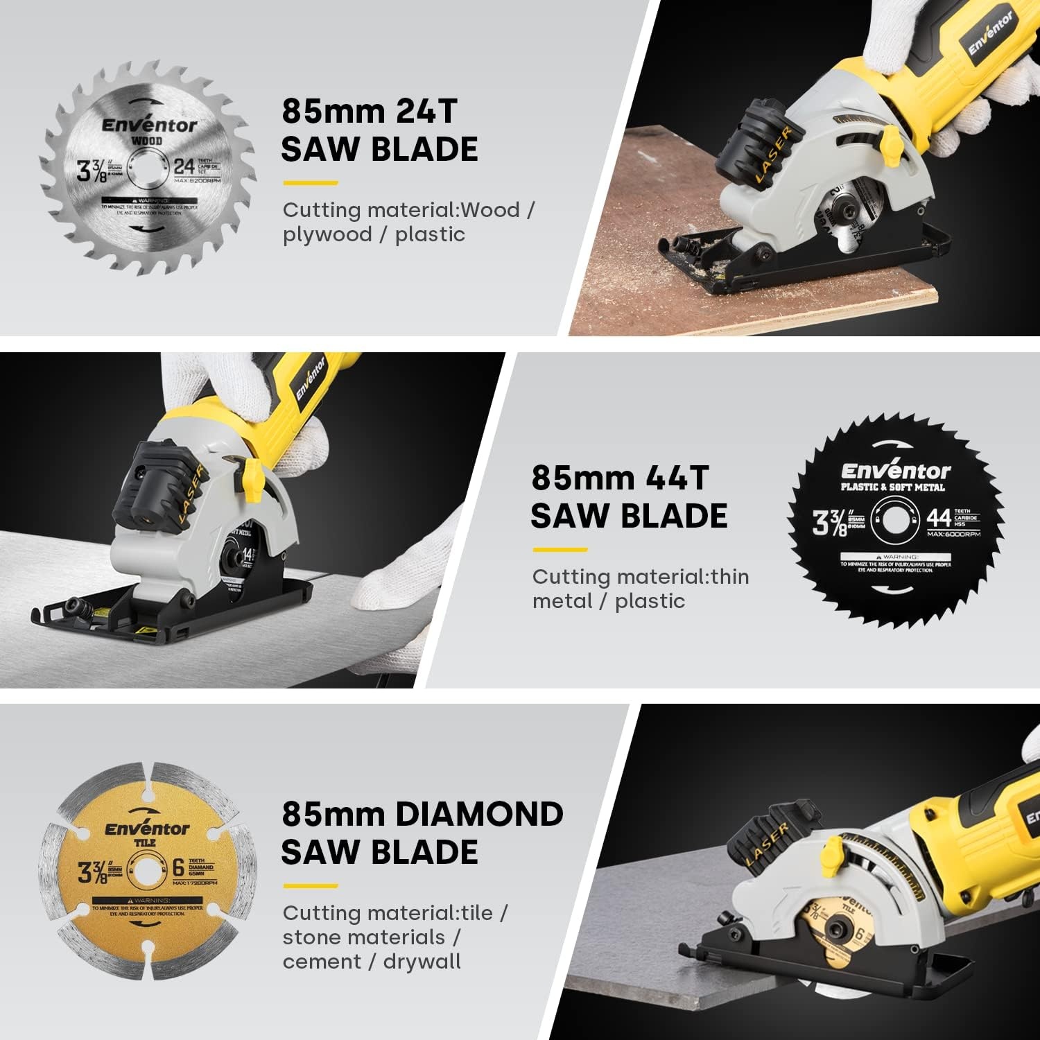 Mini Cirkelzaag 580W - 33% Korting! Ideaal voor Hout, Tegels & Metaal