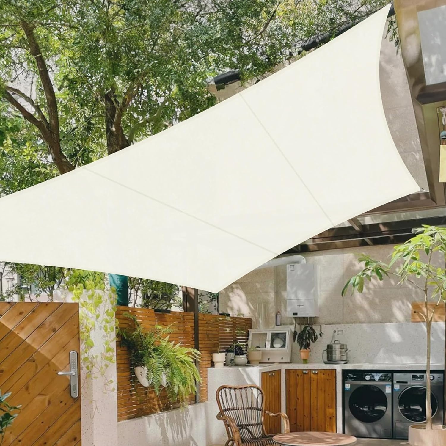Waterdicht Vierkant Schaduwdoek 5x5m Crème met 34% Korting